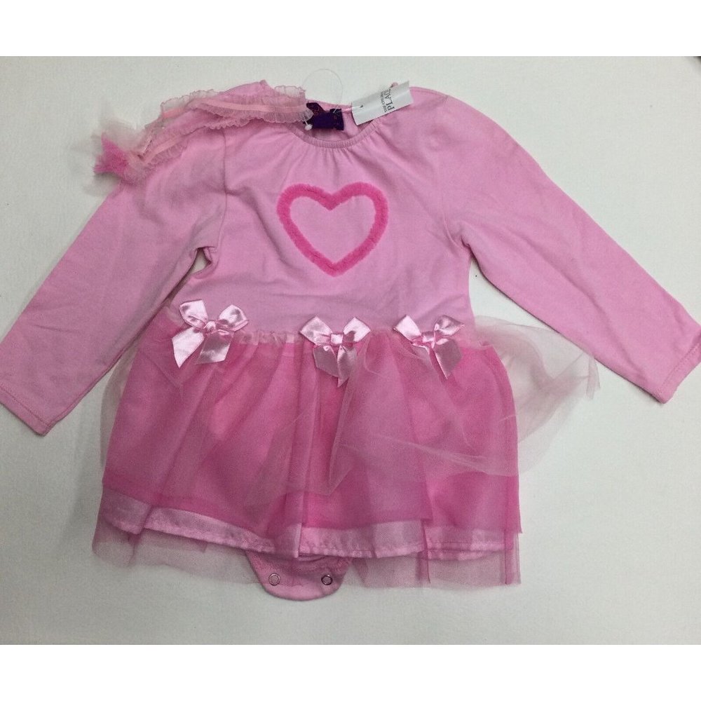 Childrens Place Ballerina Halloween Costume Pink Tutu Leotard Baby Girl 12-18 M